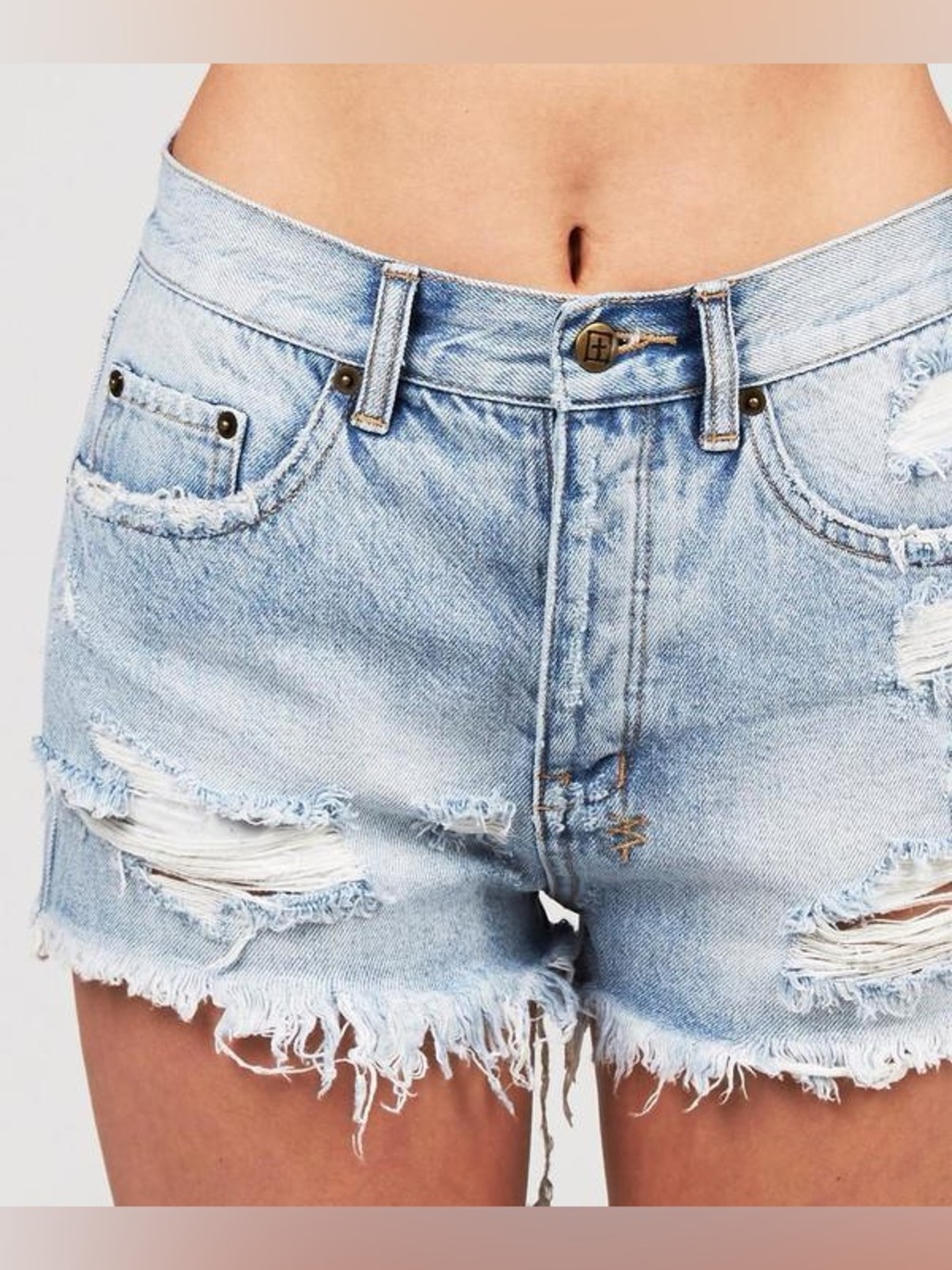 KSUBI tongue in cheek cutoff shorts